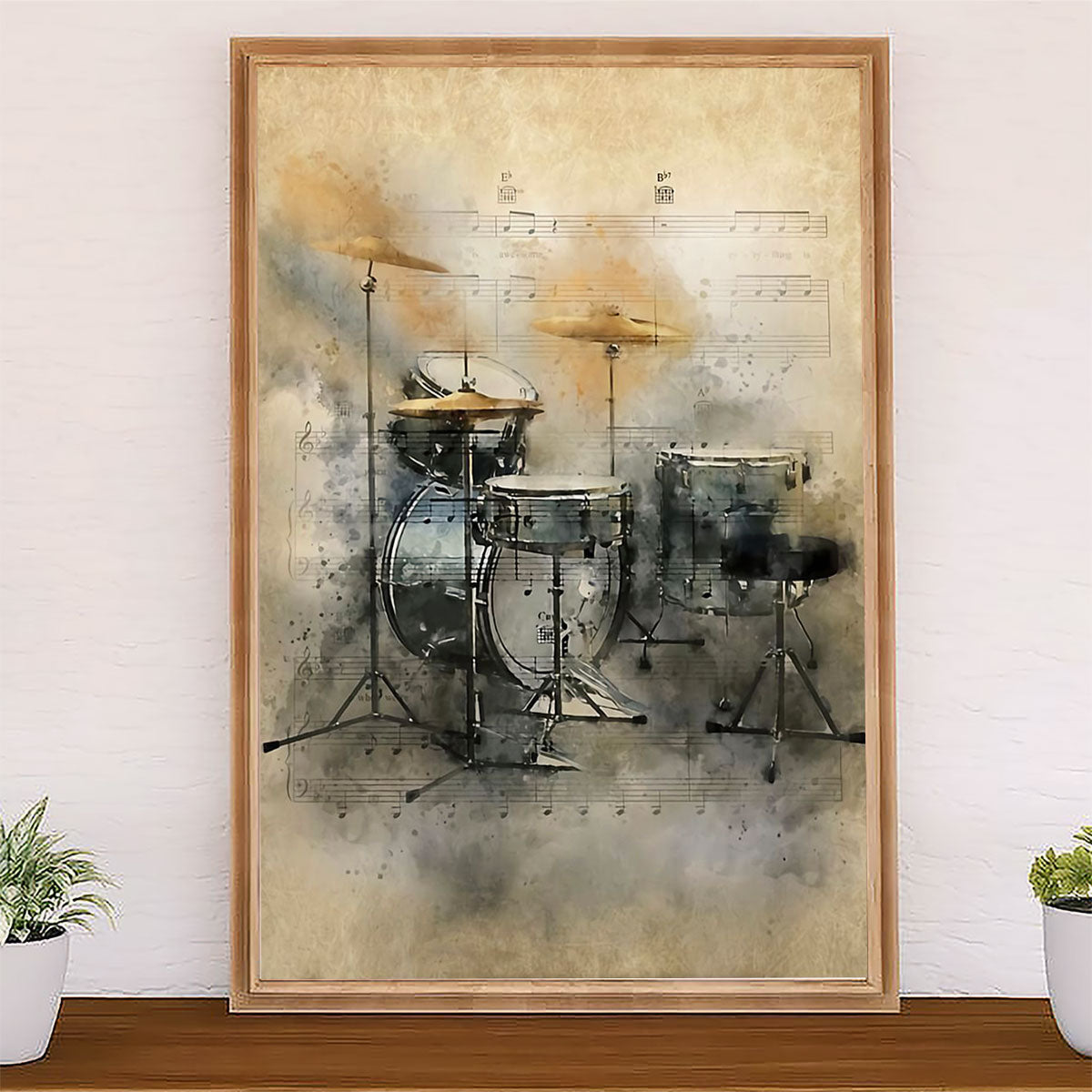 Drumming Canvas Drums Art Painting | Wall Art Gift for Drummers