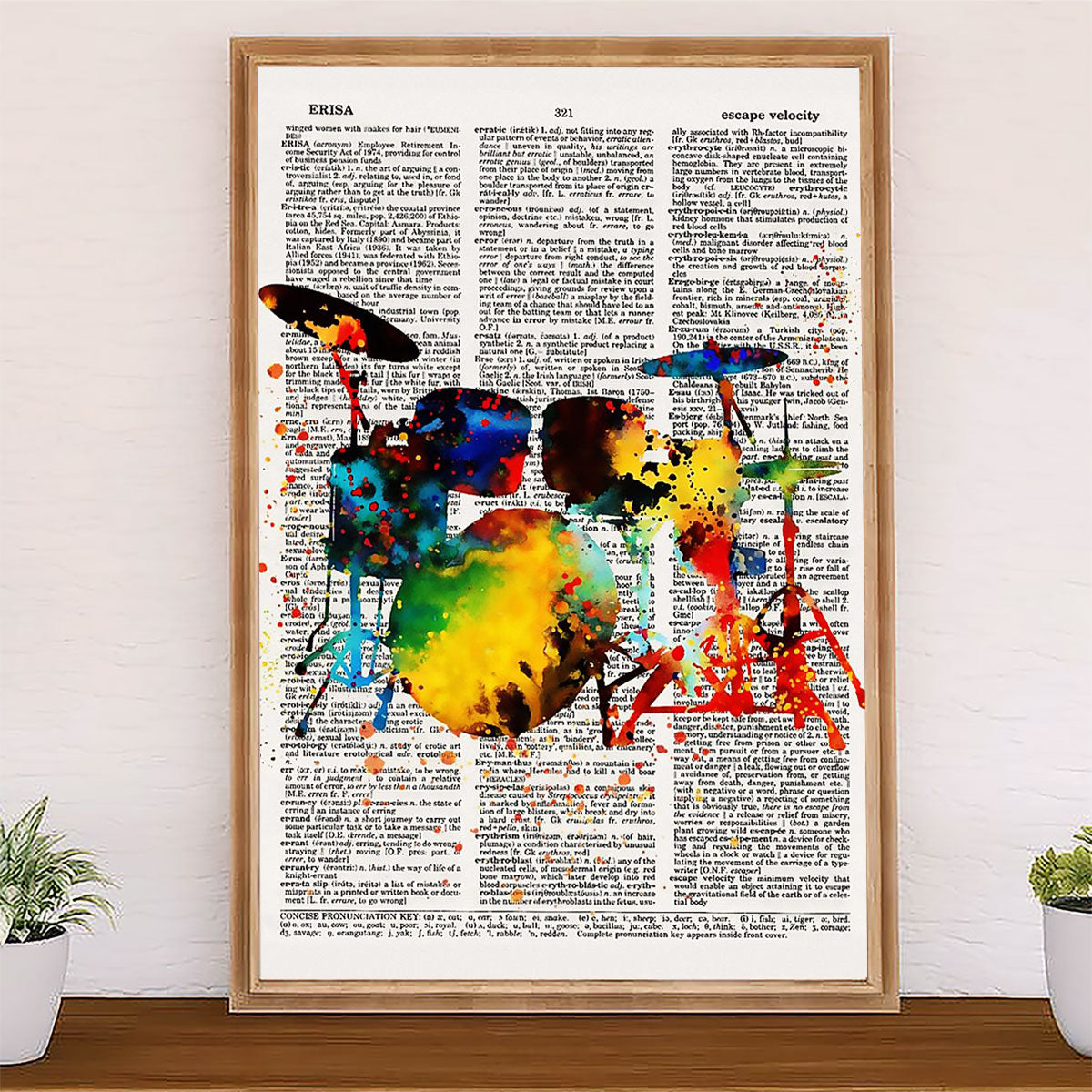 Drumming Poster Drum Set Art Painting | Wall Art Gift for Drummers