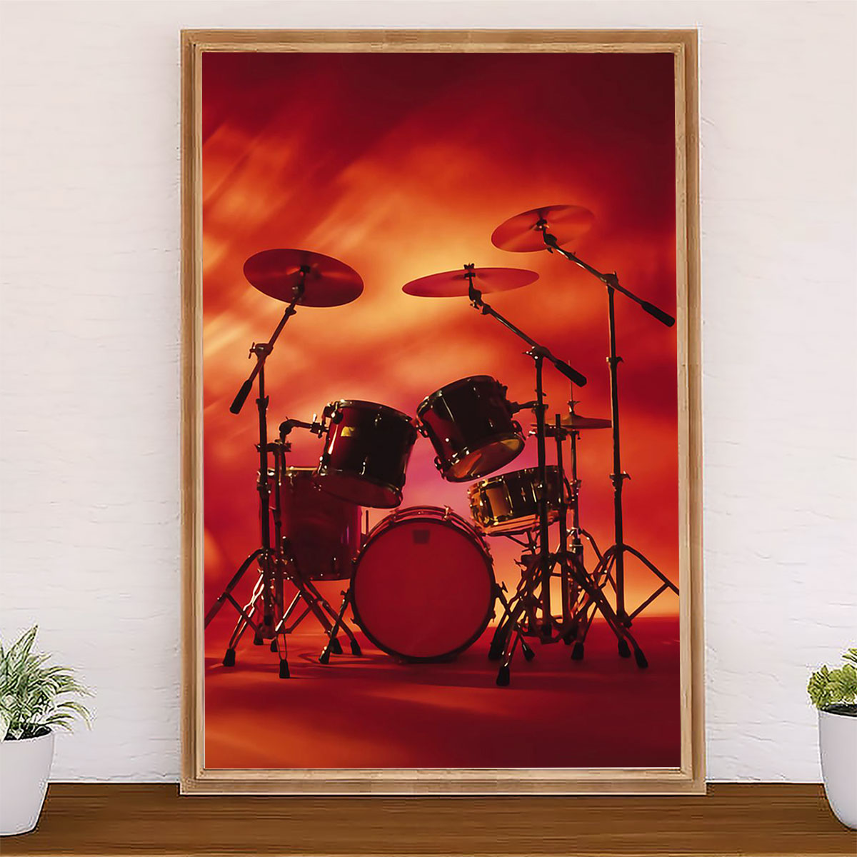 Drumming Canvas Drum Art Painting | Wall Art Gift for Drummers