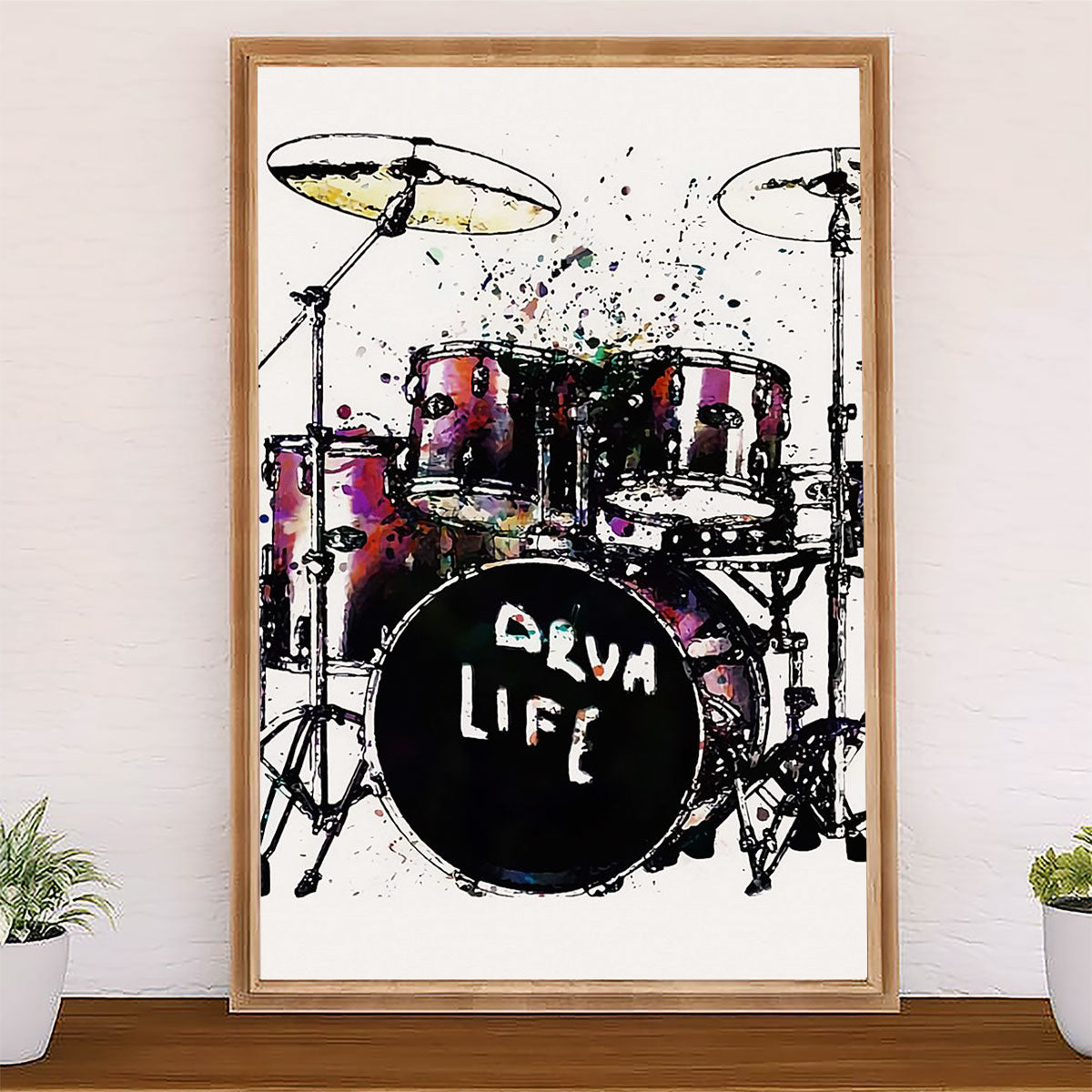 Drumming Canvas Drum Life | Wall Art Gift for Drummers