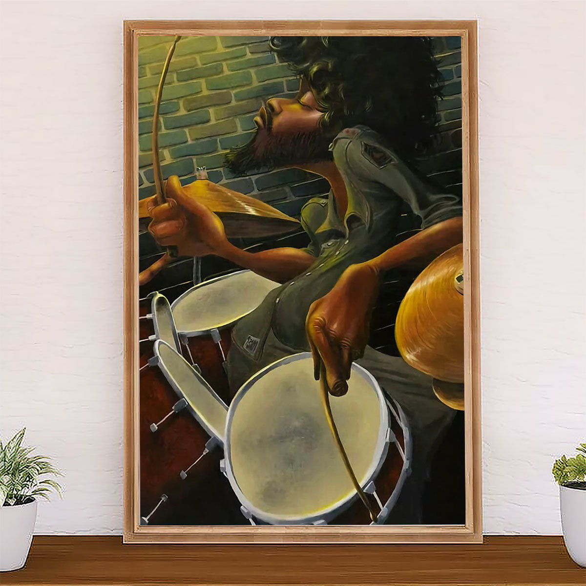 Drumming Poster Drummer Art Painting | Wall Art Gift for Drummers