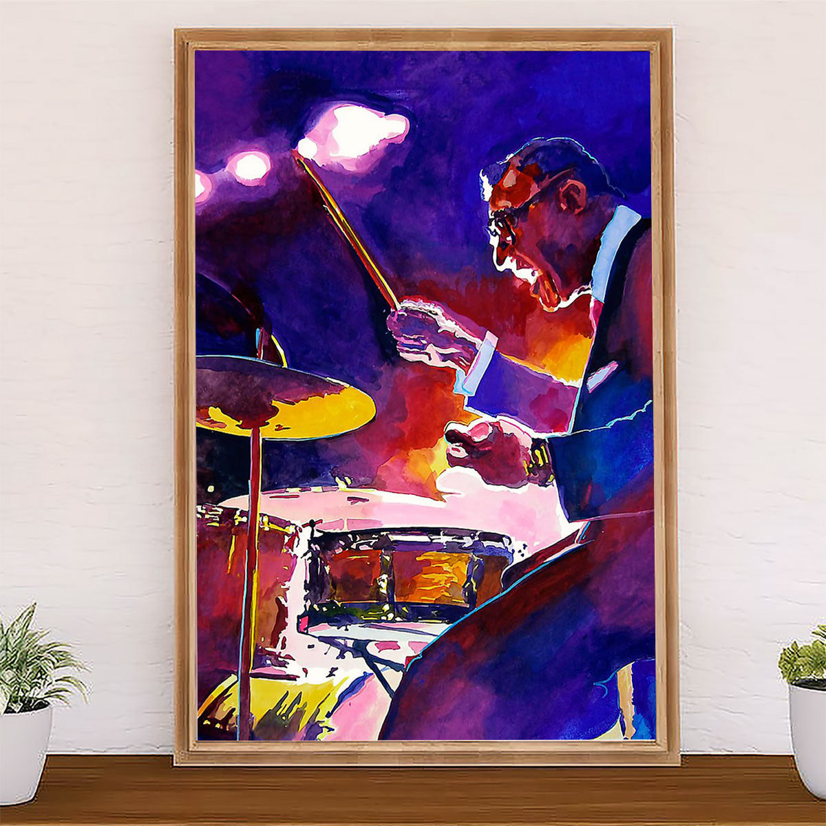 Drumming Poster Drummer Art Painting | Wall Art Gift for Drummers