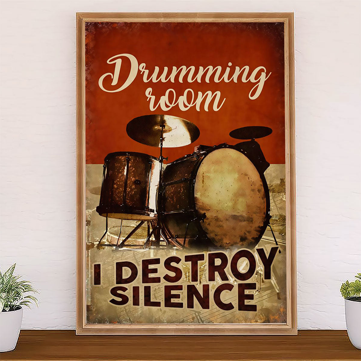 Drumming Canvas Drumming Room | Wall Art Gift for Drummers