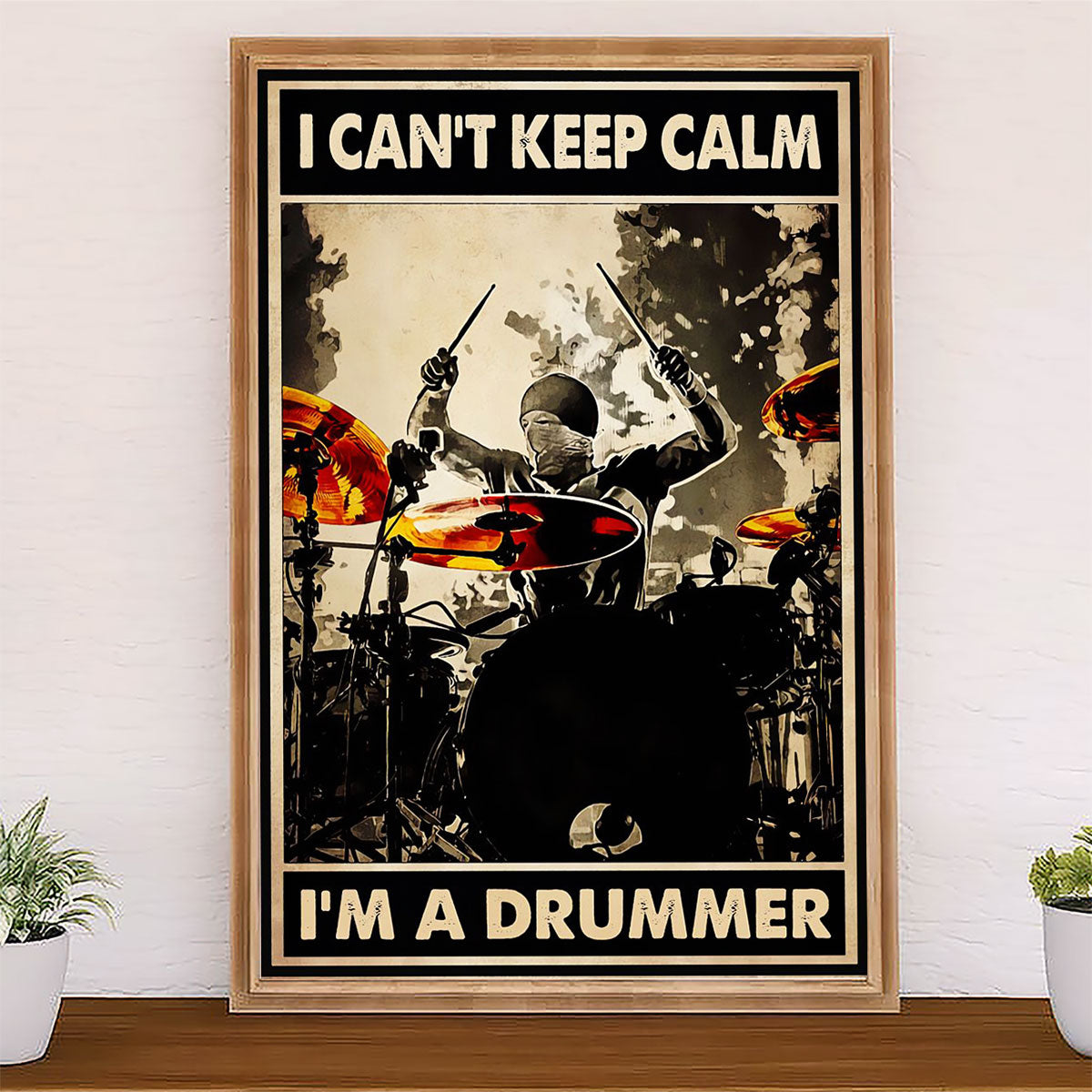 Drumming Canvas I Can't Keep calm - I'm A Drummer | Wall Art Gift for Drummers