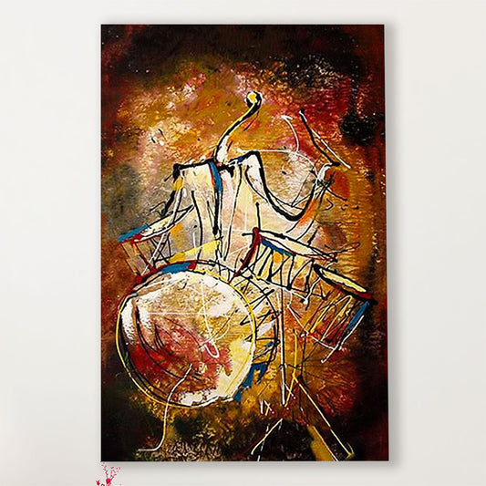 Drumming Canvas Drummer Art Painting | Wall Art Gift for Drummers