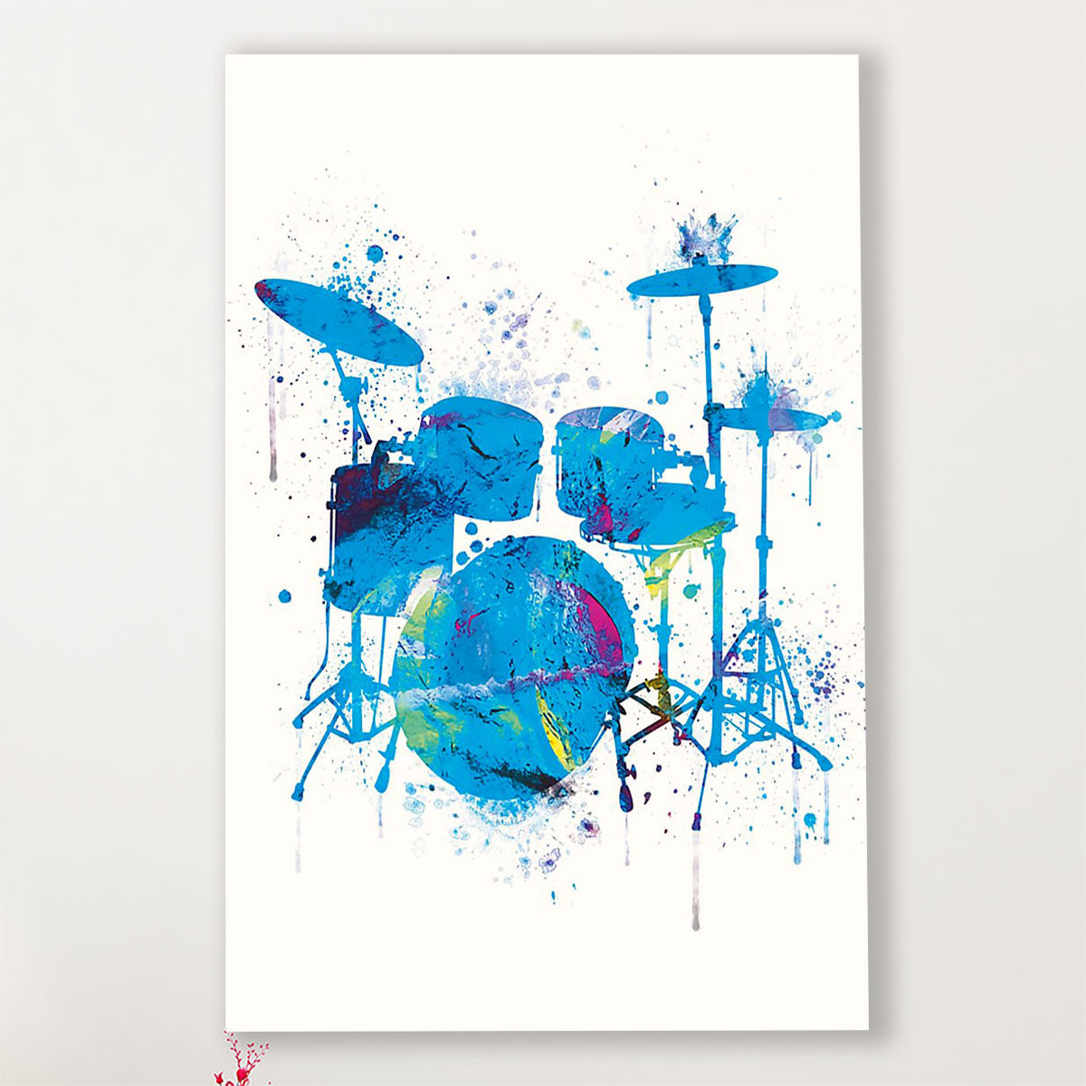 Drumming Canvas Drums Art Painting | Wall Art Gift for Drummers