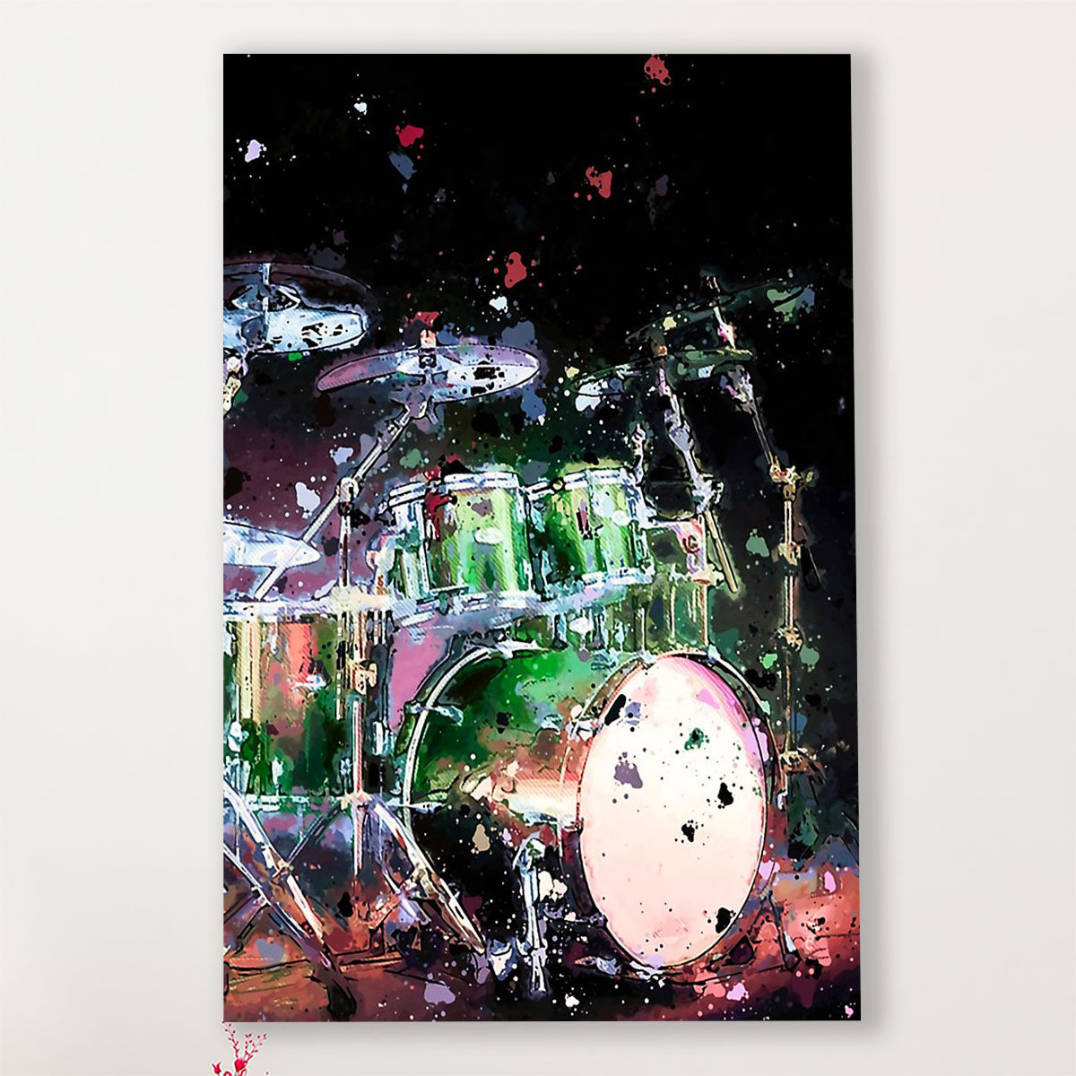 Drumming Canvas Drum Art Painting | Wall Art Gift for Drummers