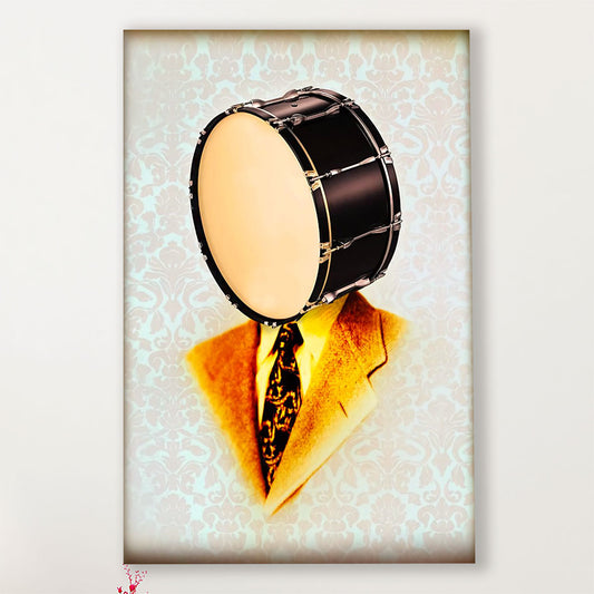 Drumming Canvas Drummer Art Painting | Wall Art Gift for Drummers