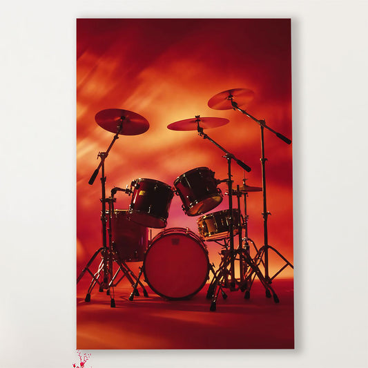 Drumming Canvas Drum Art Painting | Wall Art Gift for Drummers