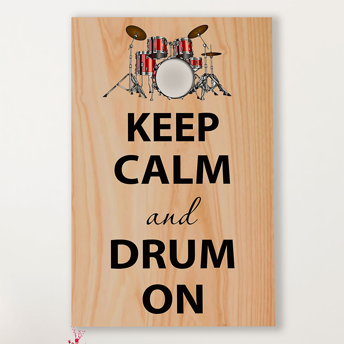 Drumming Canvas Keep Calm And Drum On | Wall Art Gift for Drummers