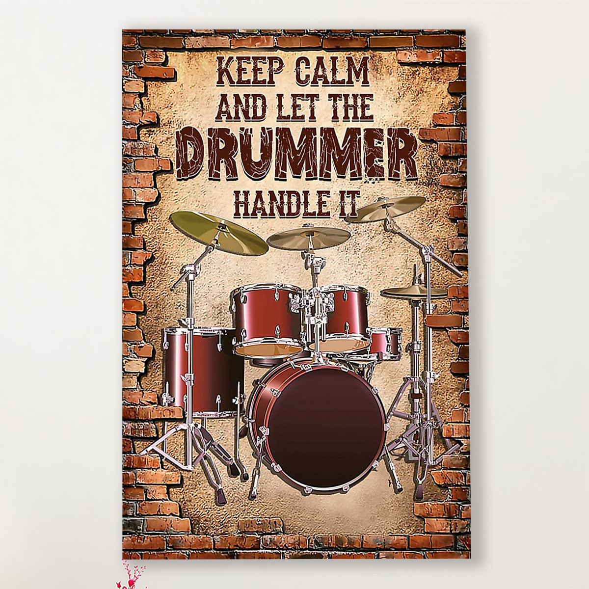 Drumming Poster Keep Calm And Let The Drummer Handle It | Wall Art Gift for Drummers