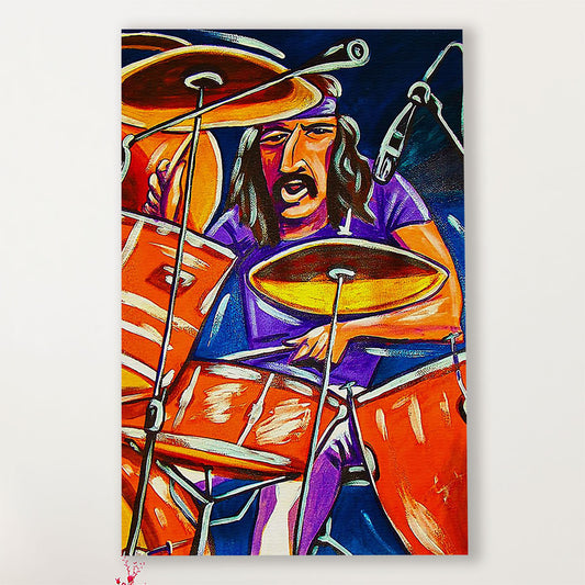 Drumming Canvas Drummer Art Painting | Wall Art Gift for Drummers