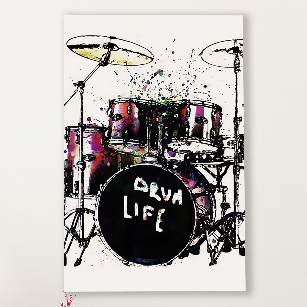 Drumming Poster Drum Life | Wall Art Gift for Drummers