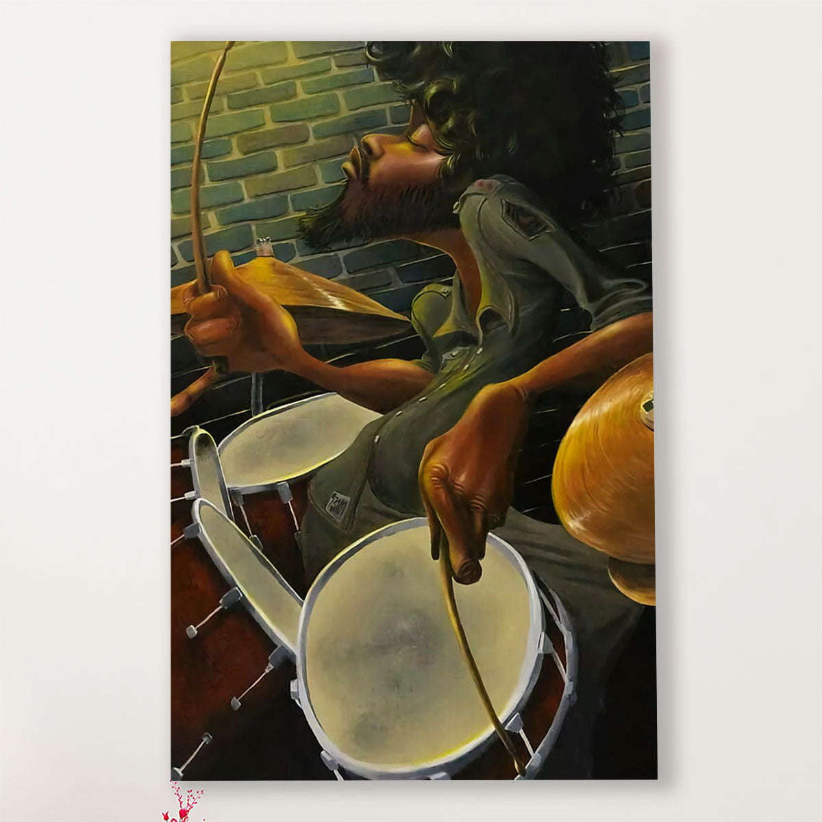 Drumming Poster Drummer Art Painting | Wall Art Gift for Drummers