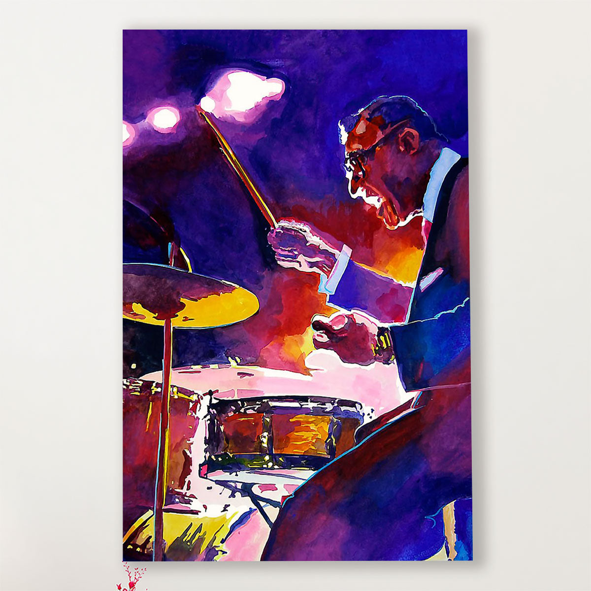 Drumming Poster Drummer Art Painting | Wall Art Gift for Drummers