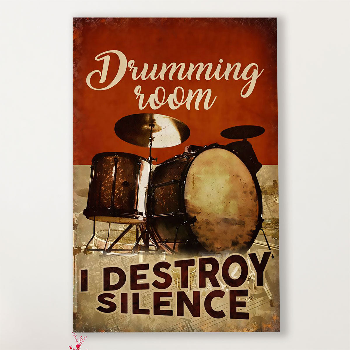 Drumming Poster Drumming Room | Wall Art Gift for Drummers