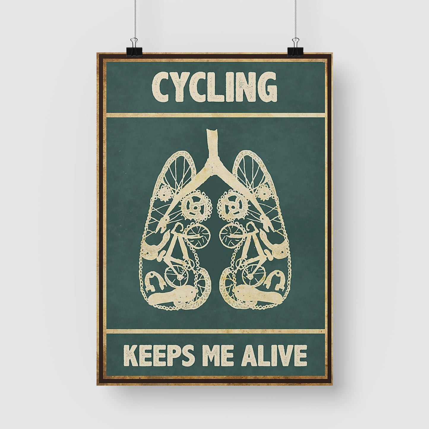 Cycling Keeps Me Alive Canvas Prints Vintage Wall Art Gifts Vintage Home Wall Decor Canvas - Mostsuit