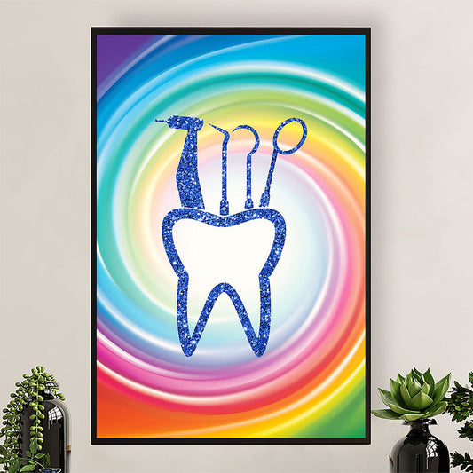 Dental Poster Tooth Art Painting | Wall Art Gift for Dentist