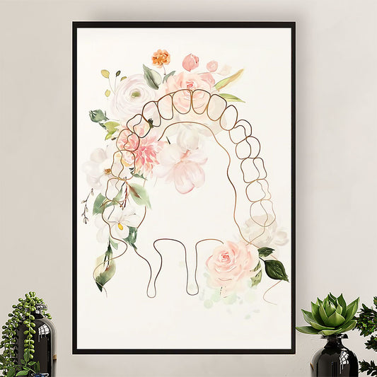 Dental Poster Teeth Art Painting | Wall Art Gift for Dentist