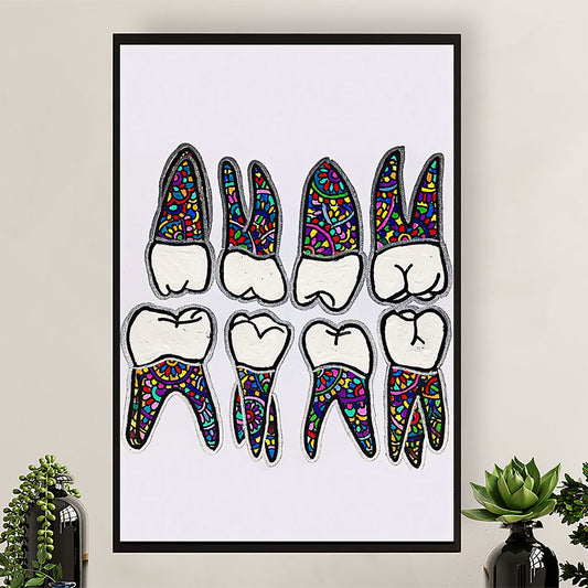 Dental Poster Watercolor Tooth Art | Wall Art Gift for Dentist