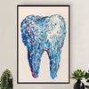 Dental Canvas Tooth Art Painting | Wall Art Gift for Dentist