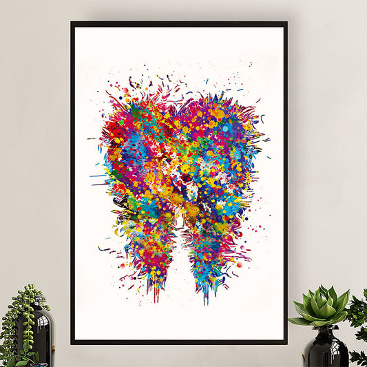Dental Poster Watercolor Tooth Art Painting | Wall Art Gift for Dentist