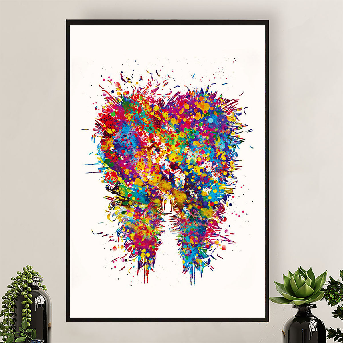 Dental Canvas Watercolor Tooth Art Painting | Wall Art Gift for Dentist