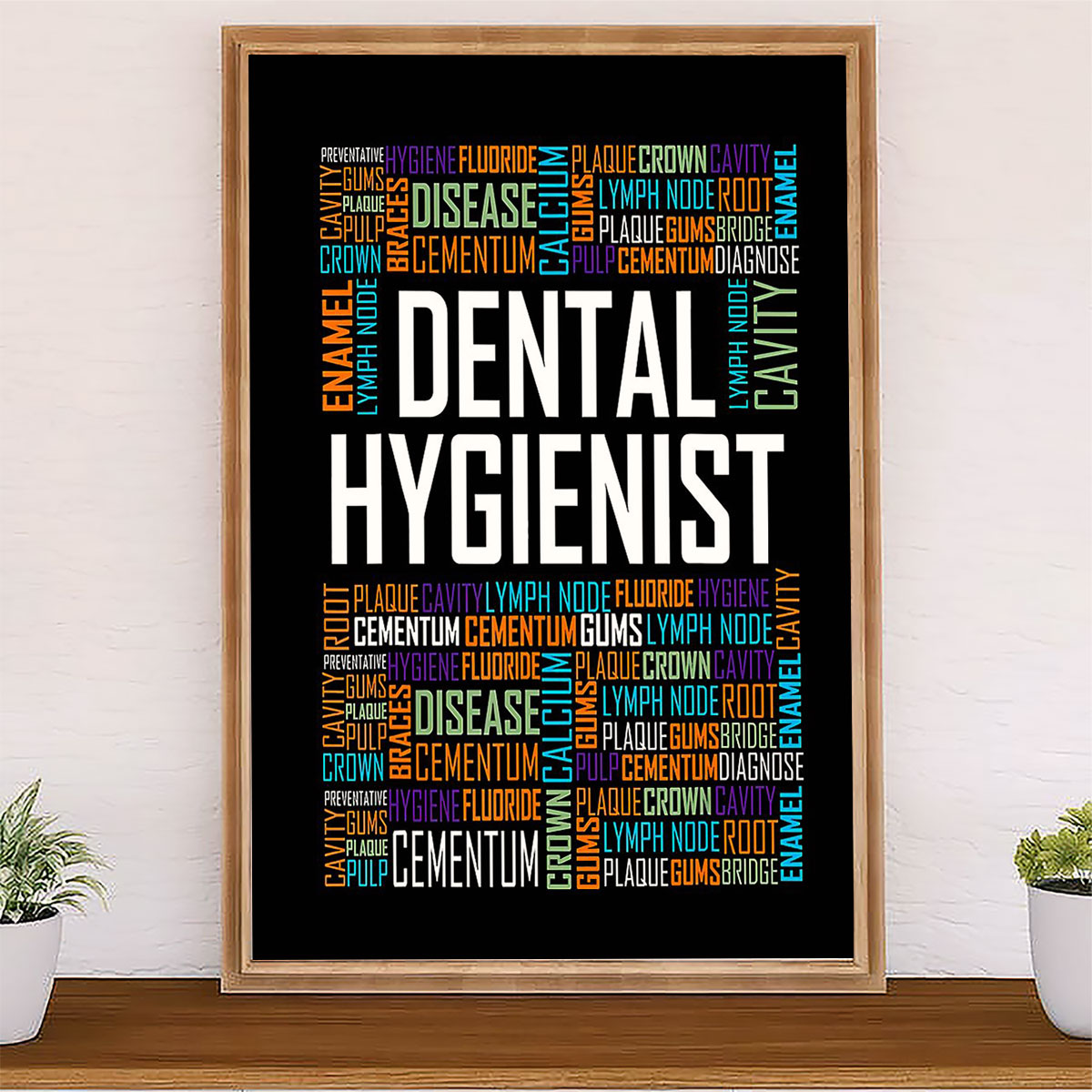 Dental Canvas Dental Hygienist | Wall Art Gift for Dentist
