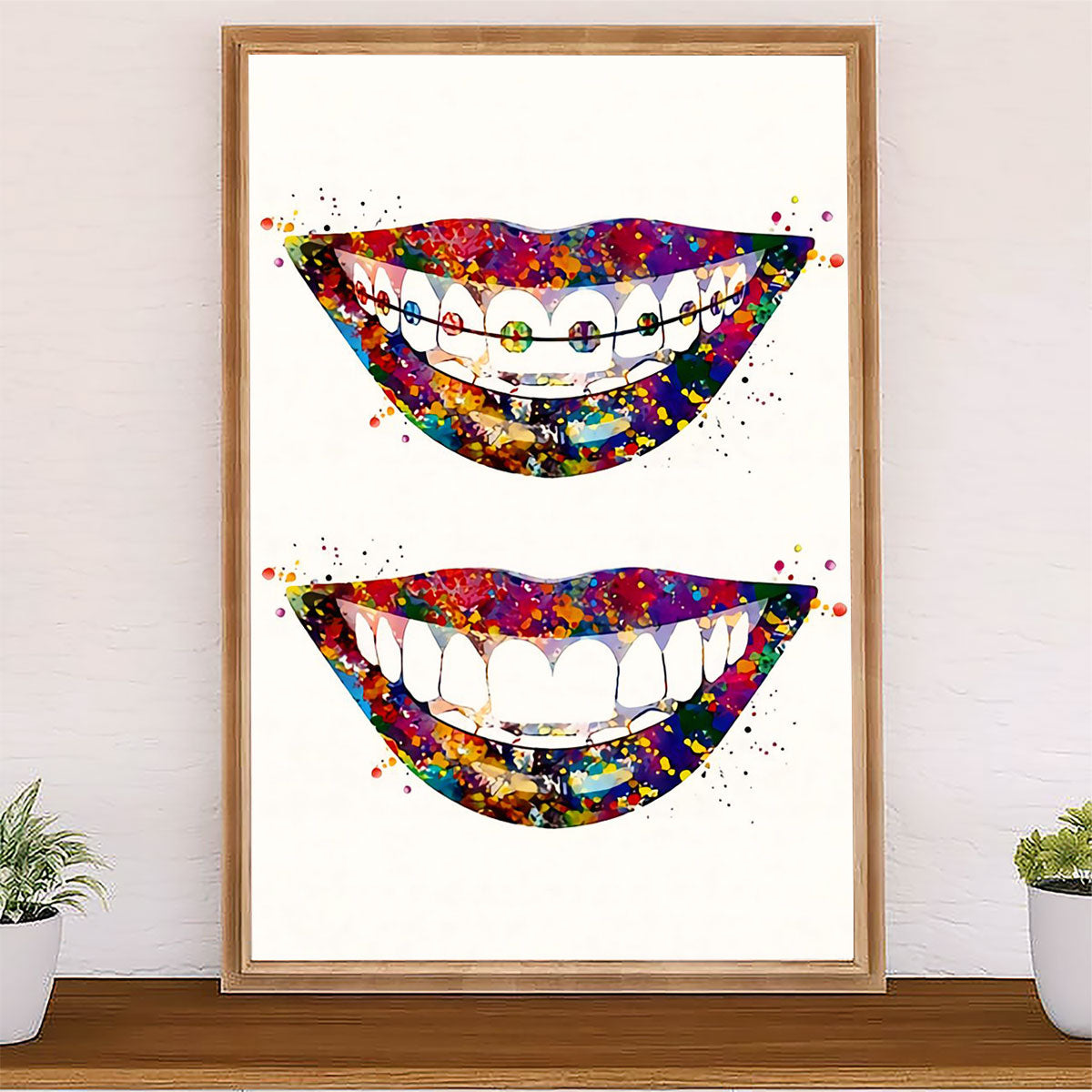 Dental Poster White Teeth Smile | Wall Art Gift for Dentist