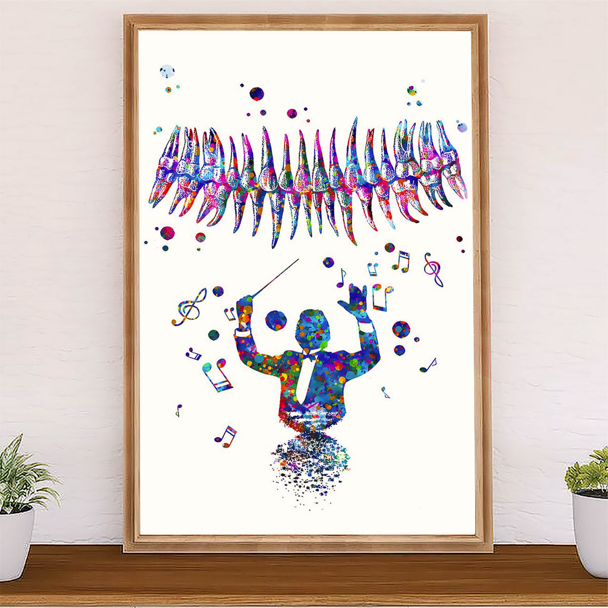 Dental Canvas Teeth Art Painting | Wall Art Gift for Dentist