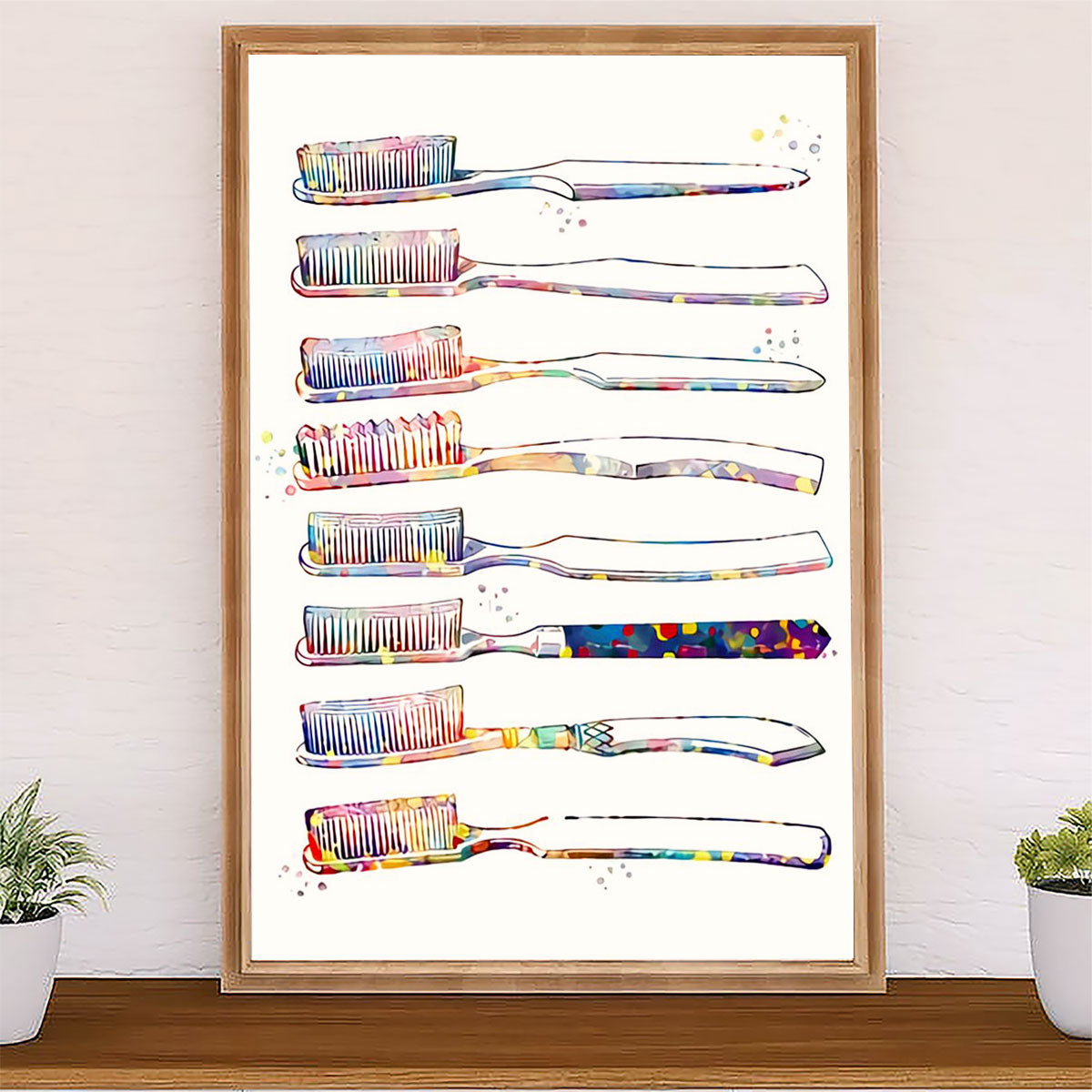 Dental Canvas Brush Your Teeth | Wall Art Gift for Dentist