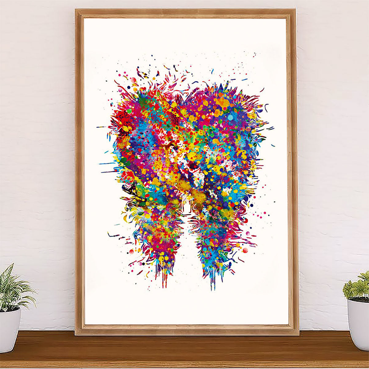 Dental Canvas Watercolor Tooth Art Painting | Wall Art Gift for Dentist