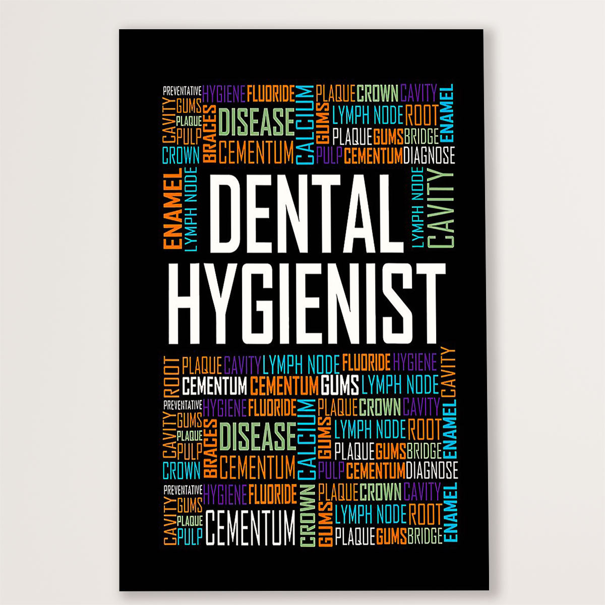 Dental Canvas Dental Hygienist | Wall Art Gift for Dentist