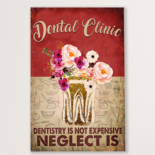 Dental Canvas Dental Clinic Tooth | Wall Art Gift for Dentist