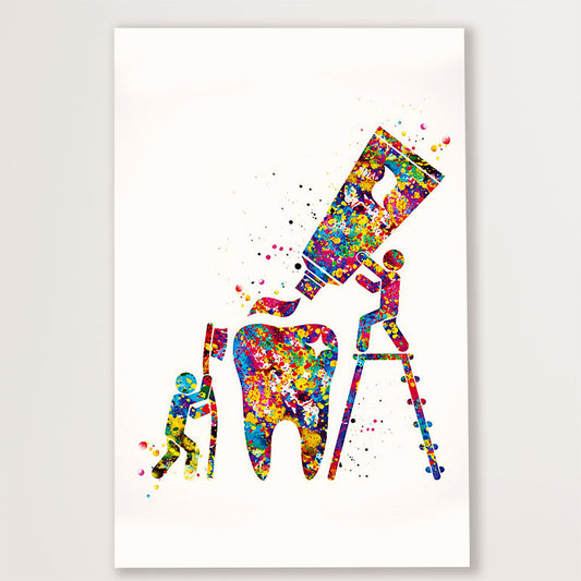 Dental Canvas Brush Your Teeth | Wall Art Gift for Dentist