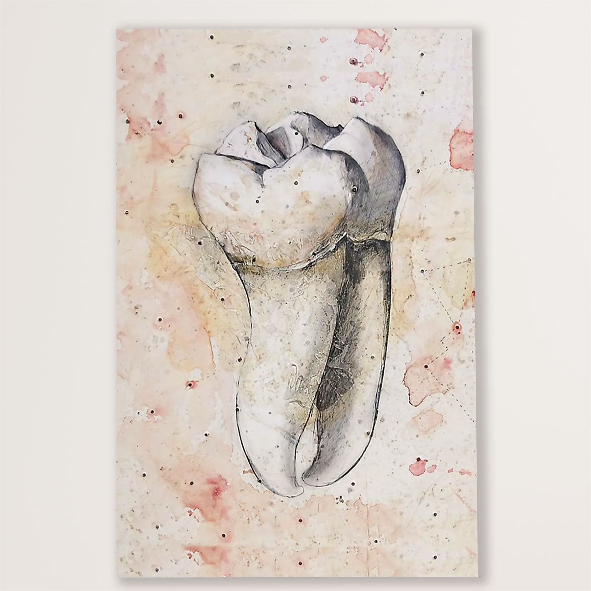 Dental Poster Tooth Art Painting | Wall Art Gift for Dentist