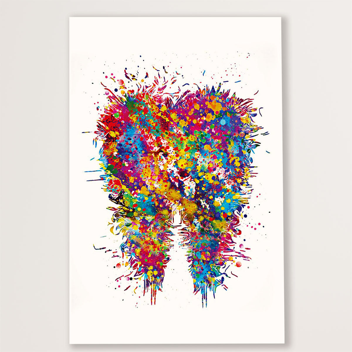 Dental Canvas Watercolor Tooth Art Painting | Wall Art Gift for Dentist