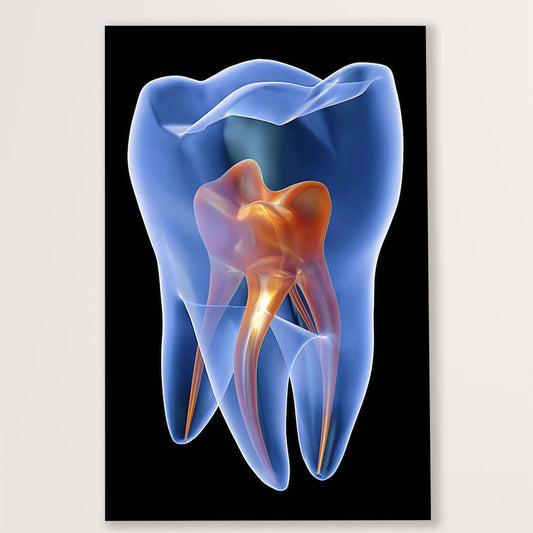 Dental Canvas Tooth Implant | Wall Art Gift for Dentist