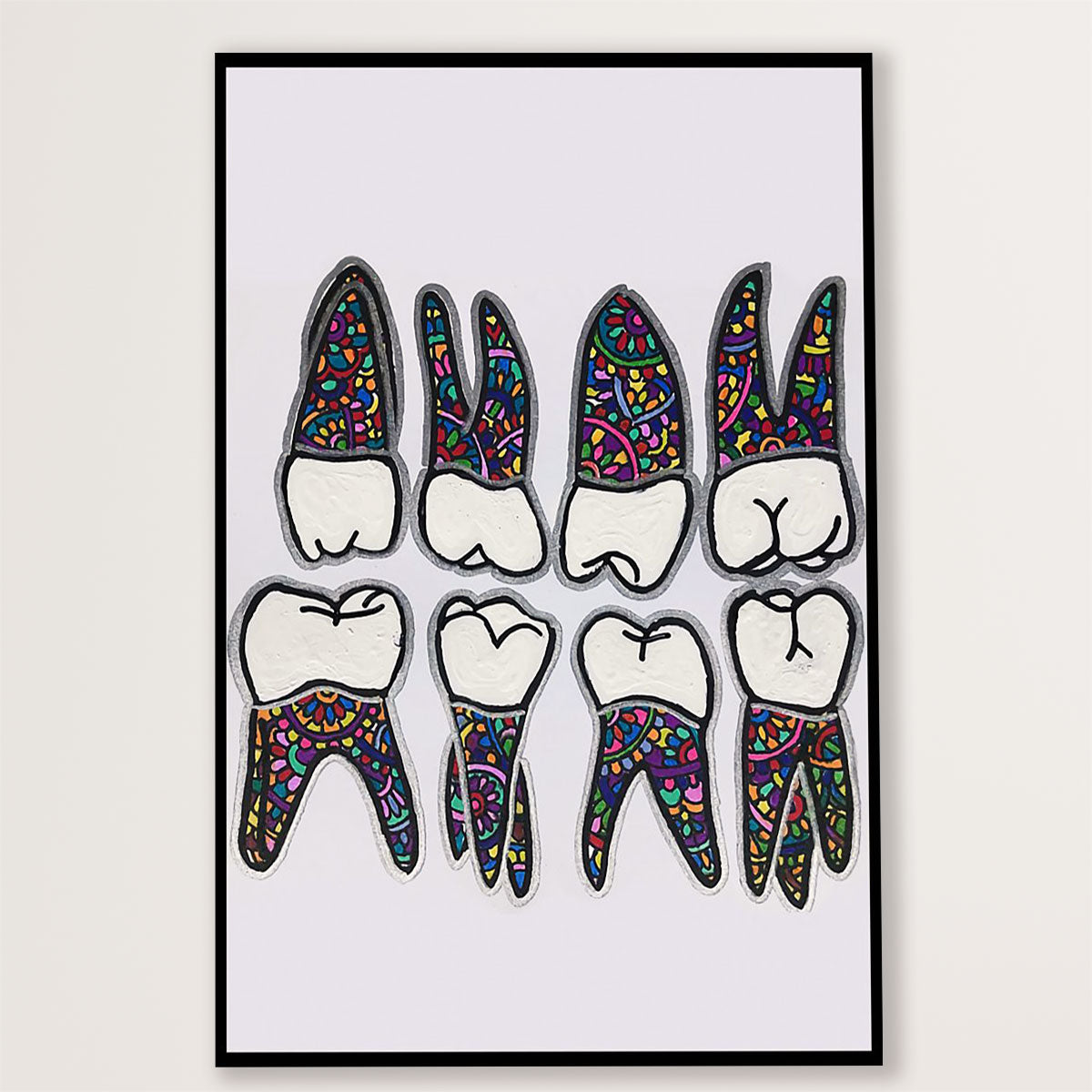 Dental Poster Tooth Art Painting | Wall Art Gift for Dentist