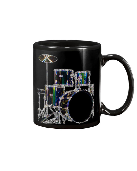 Drumming Coffee Mug | Drum Set | Drinkware Gift for Drummer