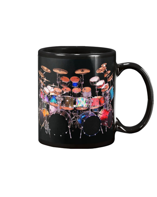 Drumming Coffee Mug | Drum Set | Drinkware Gift for Drummer