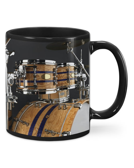 Drumming Coffee Mug | Drum Set | Drinkware Gift for Drummer