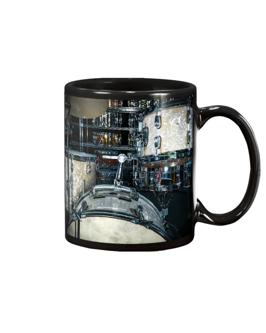 Drumming Coffee Mug | Drum Set | Drinkware Gift for Drummer