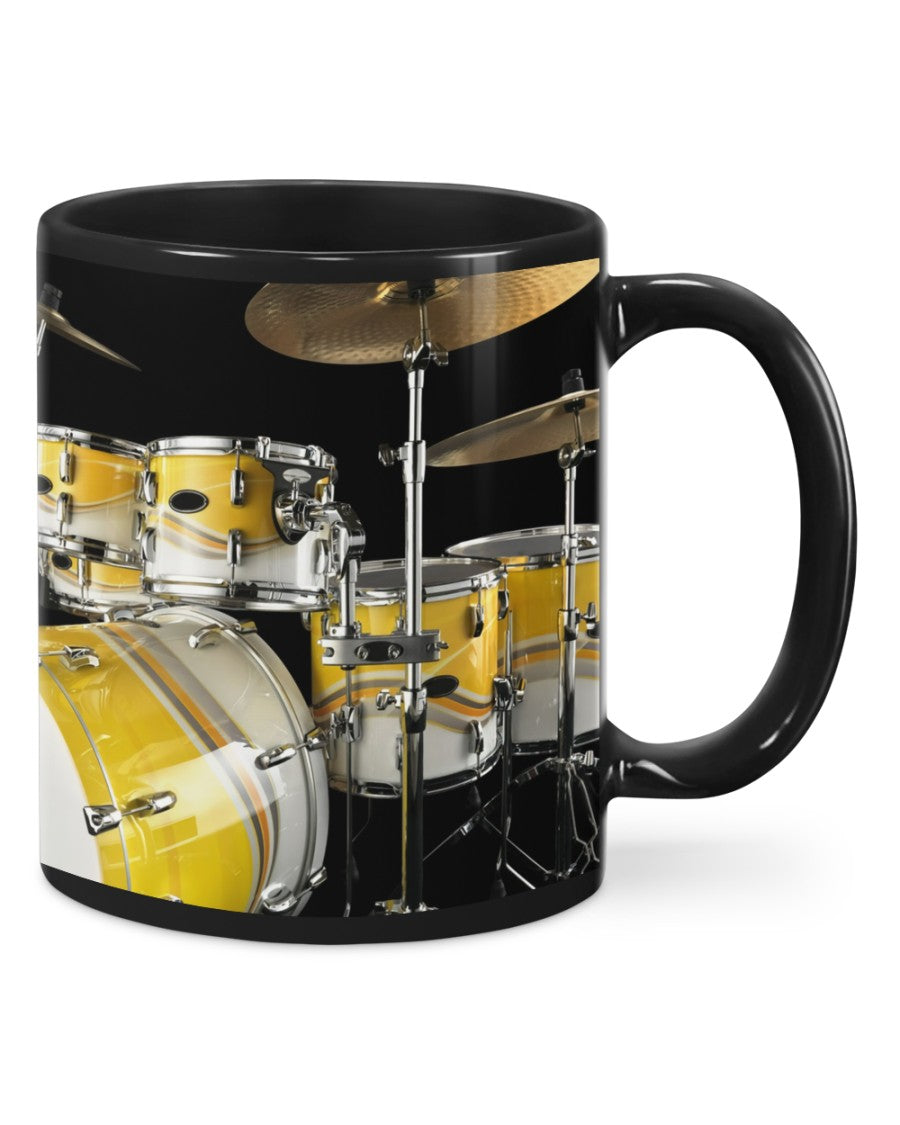 Drumming Coffee Mug | Drum Set | Drinkware Gift for Drummer