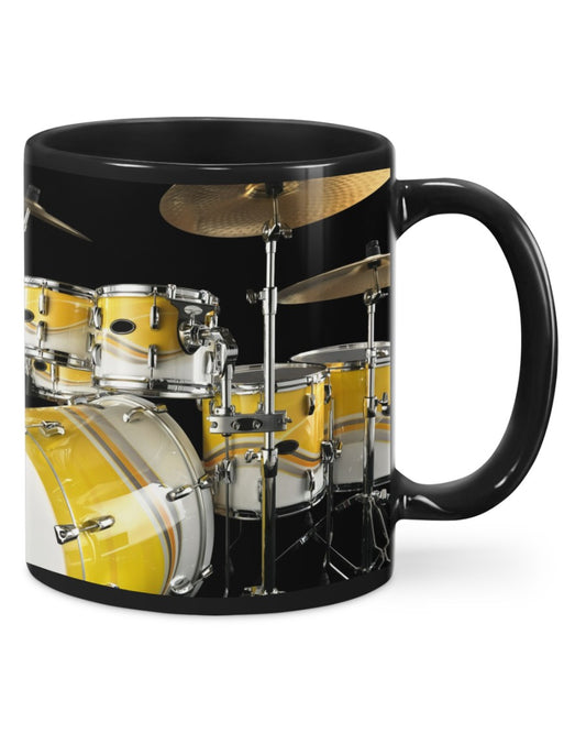 Drumming Coffee Mug | Drum Set | Drinkware Gift for Drummer