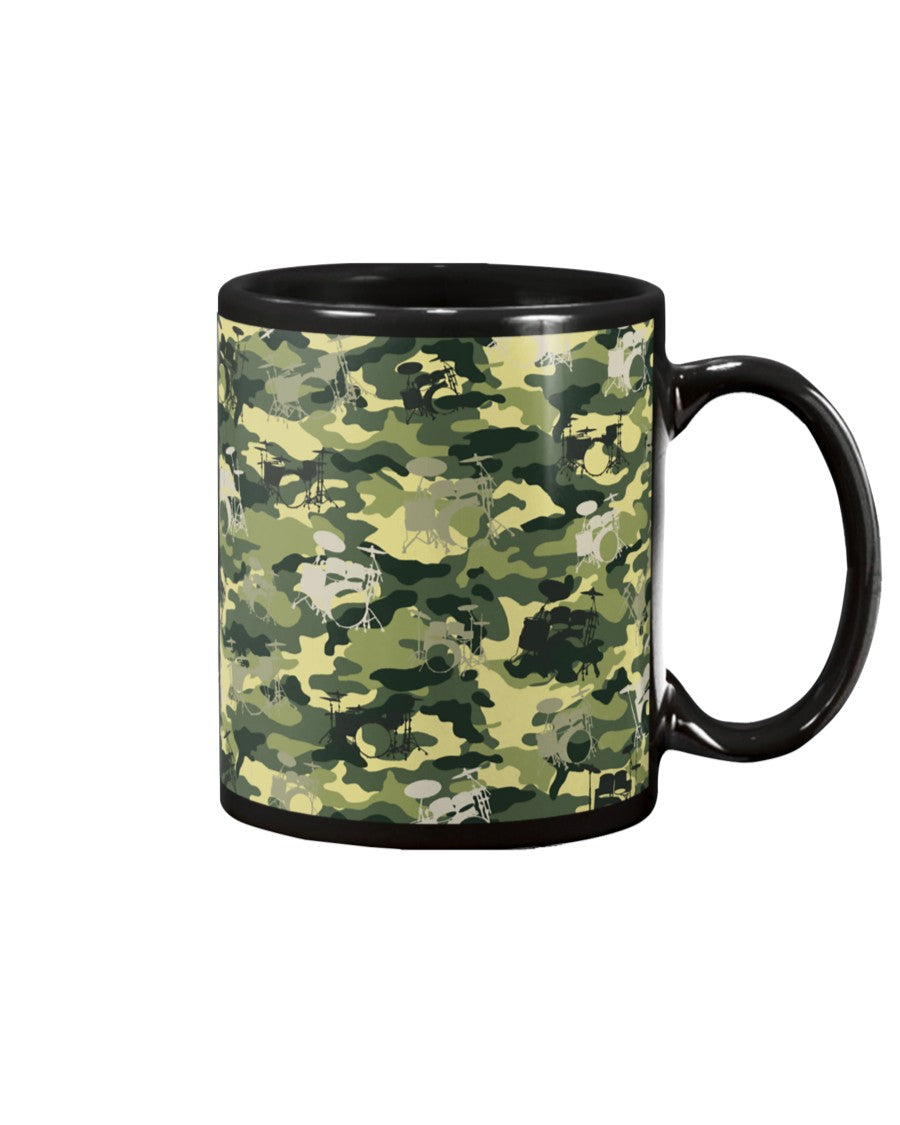 Drumming Coffee Mug | Camo | Drinkware Gift for Drummer