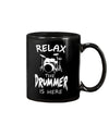Drumming Coffee Mug | Relax The Drummer Is Here | Drinkware Gift for Drummer