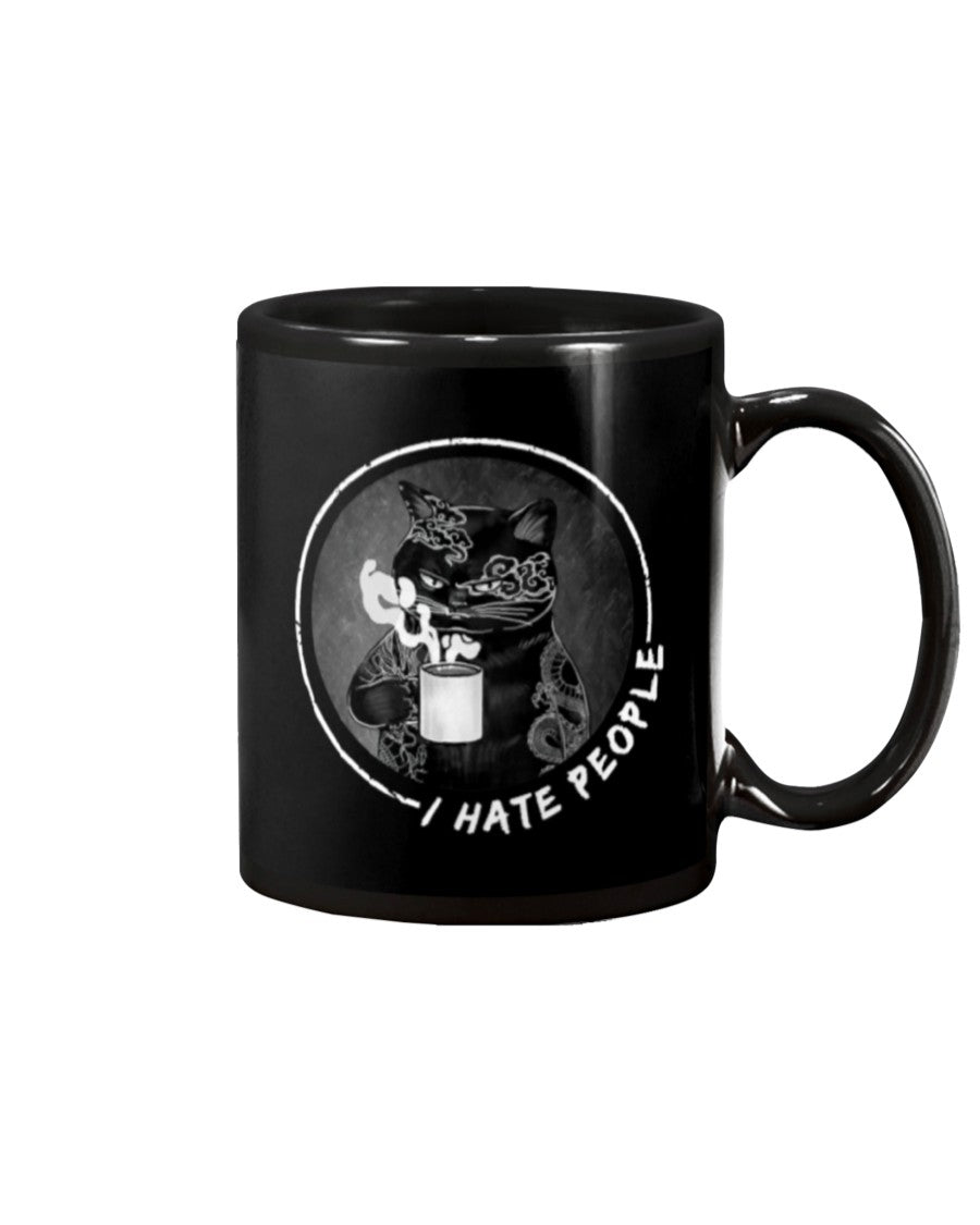 Tattoo Coffee Mug | I Hate People | Drinkware Gift for Tattoo Artist, Tattoo Lover