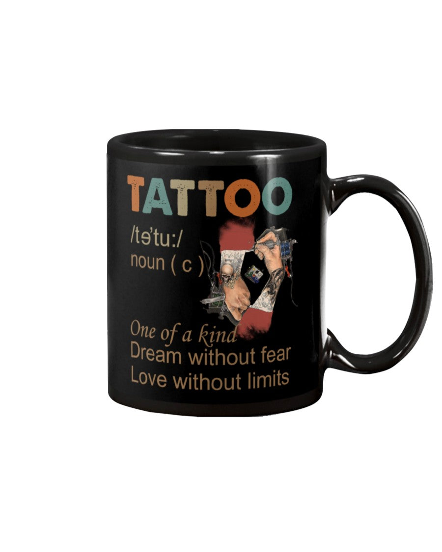 Tattoo Coffee Mug | Tattoo Definition | Drinkware Gift for Tattoo Artist, Tattoo Lover