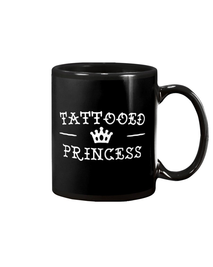 Tattoo Coffee Mug | Tattooed Princess | Drinkware Gift for Tattoo Artist, Tattoo Lover